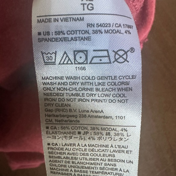 NWOT Banana Republic Berry Short Sleeve Cotton Tee SZ XL - Picture 7 of 7